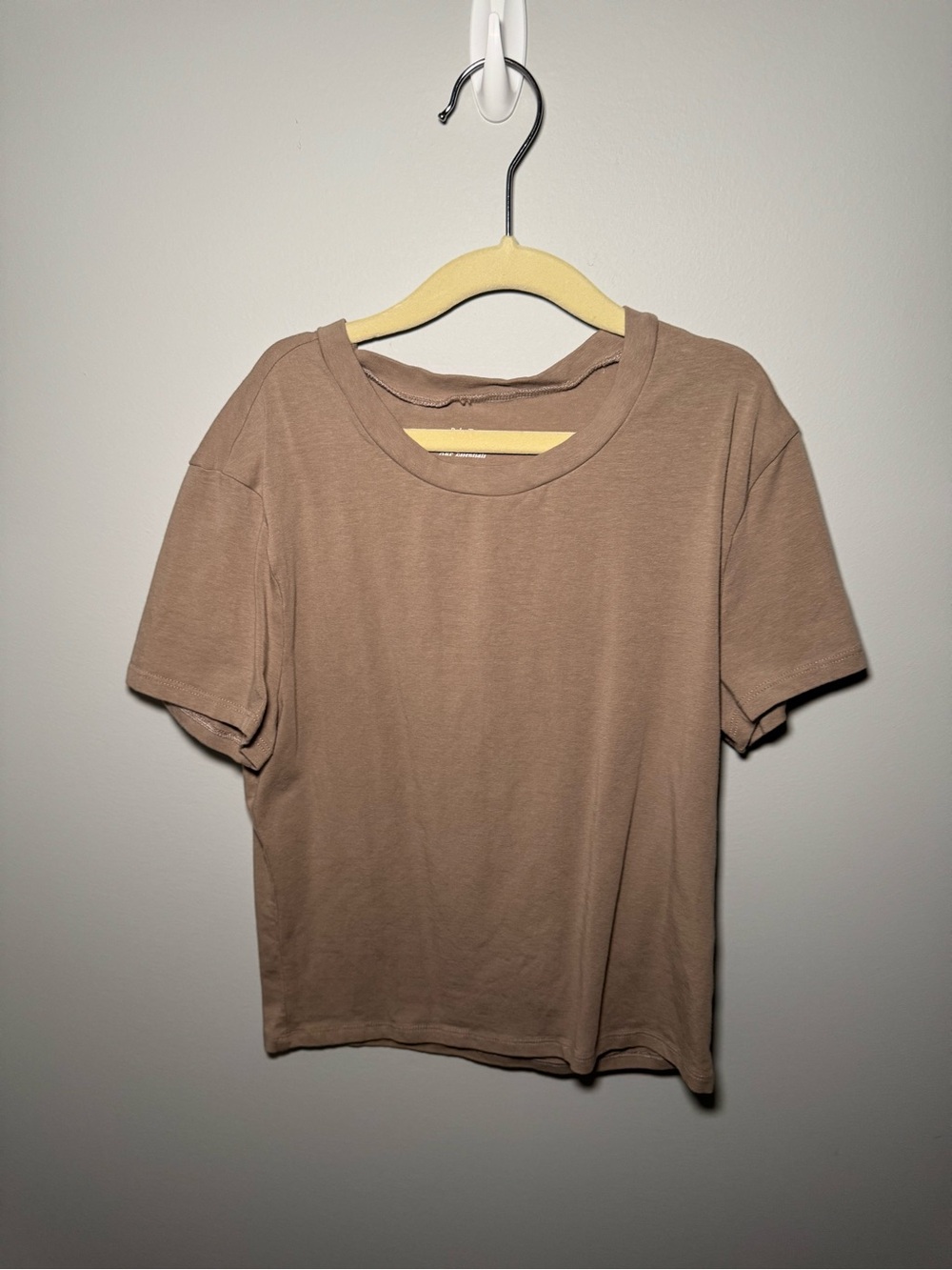 Abercrombie & Fitch Baby Tee in Taupe Brown
